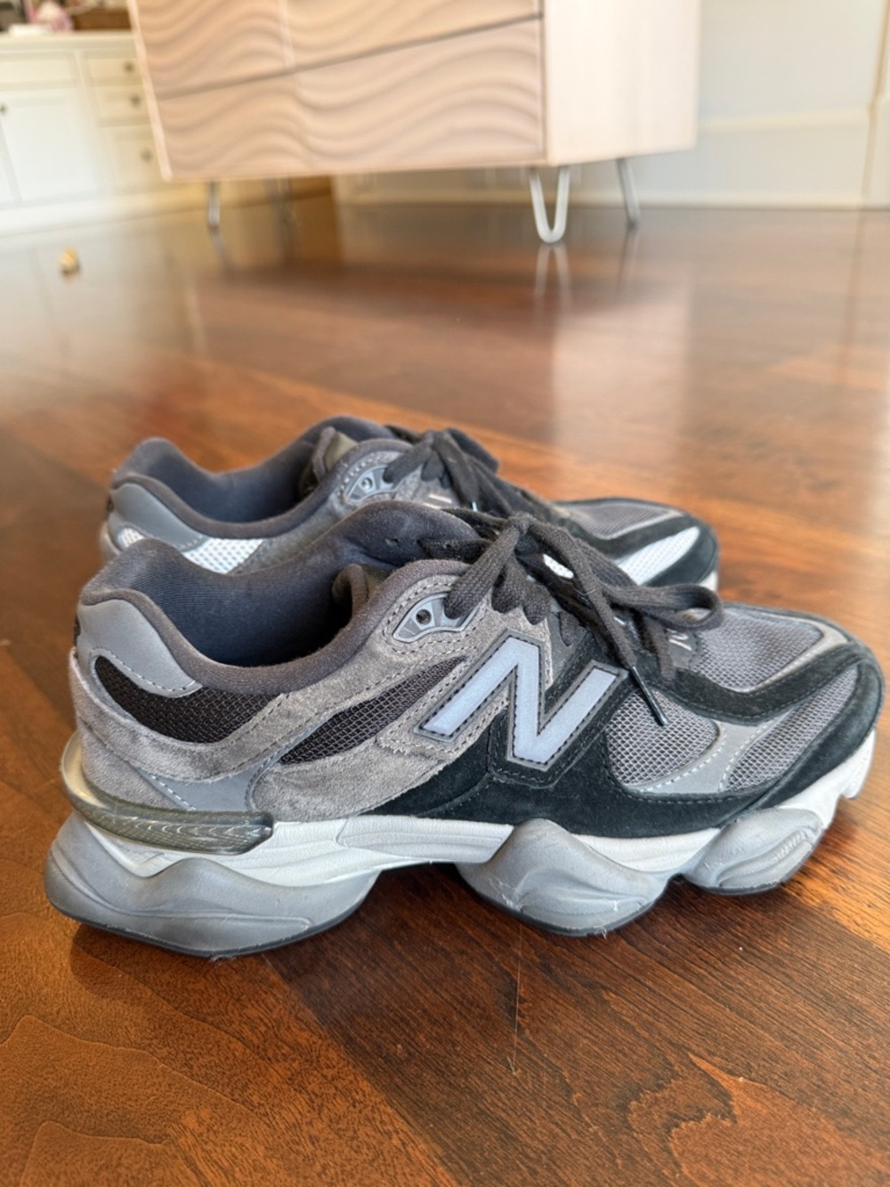 New Balance Kids Gray and Black Athletic Sneakers